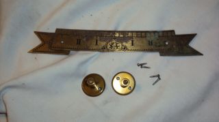 Antique Standard Electric Time Company Master Clock Brass Beat Scale & Hardware