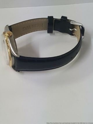 Vintage 1603 Rolex Datejust Mens 18k Gold SS Pie Pan Gray Dial Watch 8