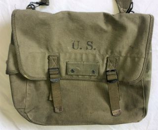 1944 Wwii Us Army M1936 " Musette Bag Or M1936 Officer;s Pack W/ Strap