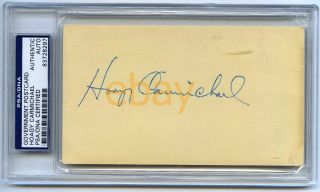 Hoagy Carmichael Signed Autographed Vintage Postcard Psa/dna 1951 - Stardust