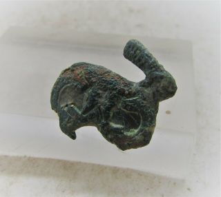 Ancient Roman Bronze Hare Brooch W/enamel.  Rare