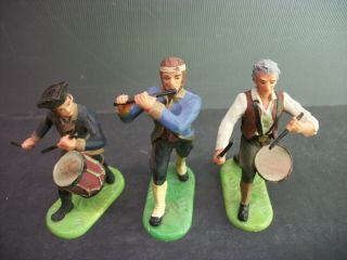 VINTAGE HAUSSER ELASTOLIN SPIRIT OF 76 REVOLUTIONARY WAR SET PLASTIC TOY FIGURES 6