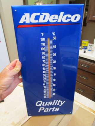 Vintage Acdelco Advertising Thermometer Metal Sign,  Gas/oil Sign