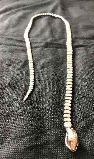 Vintage Tiffany Sterling Silver Snake Necklace By Elsa Peretti 