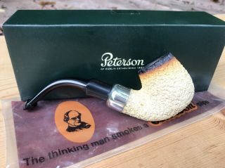 Vintage Peterson ' s Block Meerschaum Estate Pipe Unsmoked NOS 2