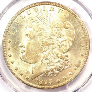 1893 - O Morgan Silver Dollar $1 - Pcgs Au58 - Rare Date In Au58 - $2,  250 Value