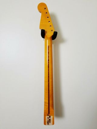 Fender Lic Wd Stratocaster Strat Replacement Neck Aaa Flame Maple Tinted Vtg