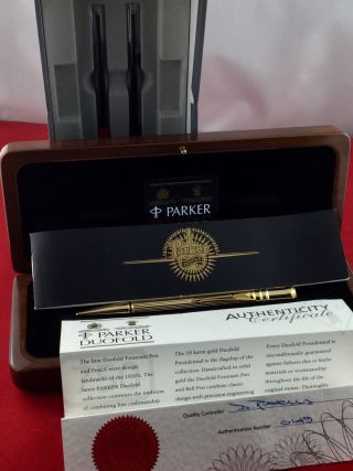 Parker Duofold Presidential 18k Solid Gold Ball Pen Rare Limited Edition 149
