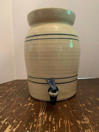 Vintage Marshall Pottery 2 Gallon Water Crock With Spout Marshall Texas