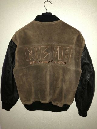 Rare Nismo Old Logo Leather Buck Bomber Baseball Jacket 1990 Vintage S13 R32 Gtr