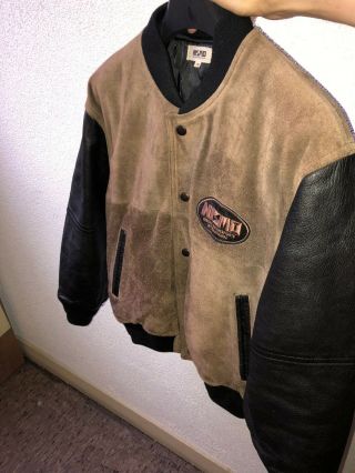 Rare Nismo Old Logo Leather Buck Bomber Baseball Jacket 1990 Vintage S13 R32 GTR 3