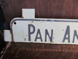 Vintage Pan American Petroleum Sign Embossed Sign top cover RARE 4