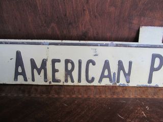 Vintage Pan American Petroleum Sign Embossed Sign top cover RARE 5