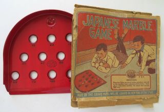Rare Antique Tin " Japanese Marble Game " By Girard Toys - Circa 1930 