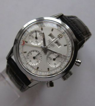 HEUER Carrera 12 Dato ref.  2547S Vintage 1969 Chronograph Valjoux 72C Triple Date 2
