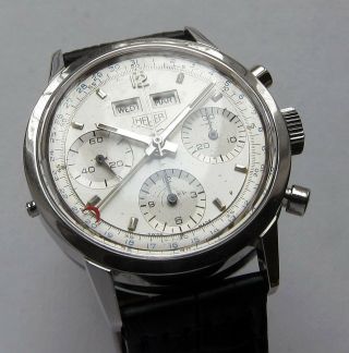 HEUER Carrera 12 Dato ref.  2547S Vintage 1969 Chronograph Valjoux 72C Triple Date 4