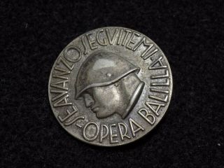 Italian Fascist Wwii Opera Balilla Youth Organization Badge - Johnson Milano