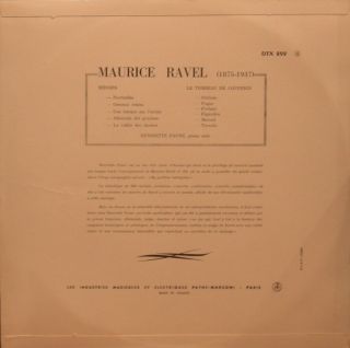 MEGA RARE FRENCH PIANO LP HENRIETTE FAURE RAVEL MIROIRS PATHE DTX 292 2