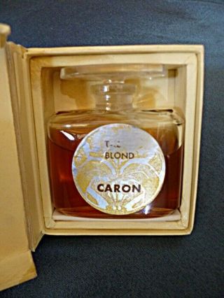 Old Vintage French Caron Tabac Blond Extrait,  - 85 Content Bottle Boxed