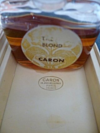 OLD VINTAGE FRENCH CARON TABAC BLOND EXTRAIT,  - 85 CONTENT BOTTLE BOXED 3