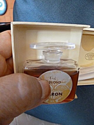 OLD VINTAGE FRENCH CARON TABAC BLOND EXTRAIT,  - 85 CONTENT BOTTLE BOXED 4