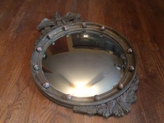 Vintage 1800’s Federal Mirror - Eagle Topper - Convex - 13 Colonies (13 Spheres)