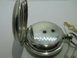 1890/1907 J.  G.  Graves pocket watch solid silver and 5
