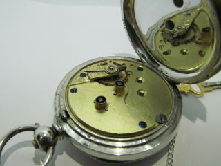 1890/1907 J.  G.  Graves pocket watch solid silver and 7