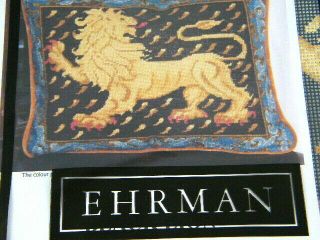 Ehrman Black Medieval Lion Needlepoint Kit VTG 1993 Candice Bahouth 2