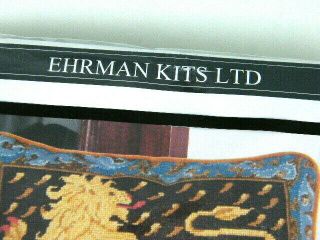 Ehrman Black Medieval Lion Needlepoint Kit VTG 1993 Candice Bahouth 3