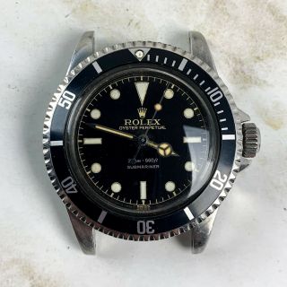 Vintage Rolex Submariner Dive Wristwatch Ref.  5513 Rare Gilt Silver Exclamation