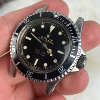 Vintage Rolex Submariner Dive Wristwatch Ref.  5513 RARE GILT SILVER EXCLAMATION 5
