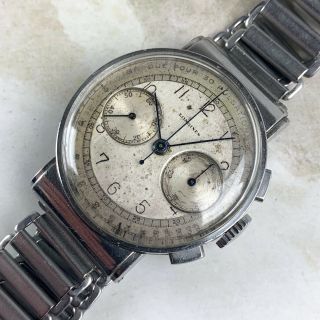 Vintage Longines 13zn Chronograph Wristwatch 35mm Pulsarions Dial Hooded Lugs NR 2