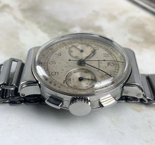 Vintage Longines 13zn Chronograph Wristwatch 35mm Pulsarions Dial Hooded Lugs NR 6