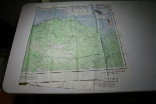 Double - Sided 1944 Aaf Cloth Nylon Pilots Chart E Coast N South America