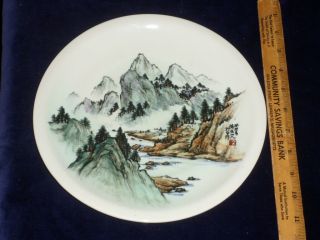 Antique Japanese Porcelain Hand Painted Plate - Signed By Artist - 10 Inches