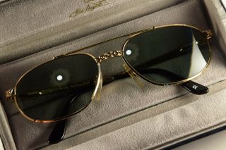 Vintage Sunglasses Bugatti Eb 503 Frame France Size 56[ ]17 With Mineral Lenses