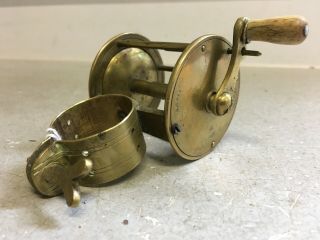 Early Haywood of Birmingham Brass Clamp Foot Multiplier Pin Stop Fishing Reel 3