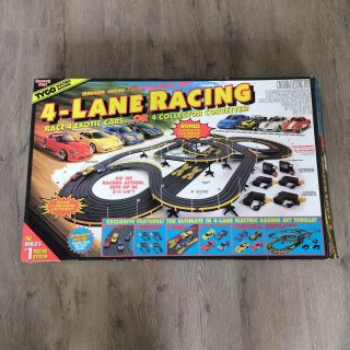 Vintage Tyco Electric 4 - Lane Racing Track Magnum 440 - X2 4 Exotic Slot Cars