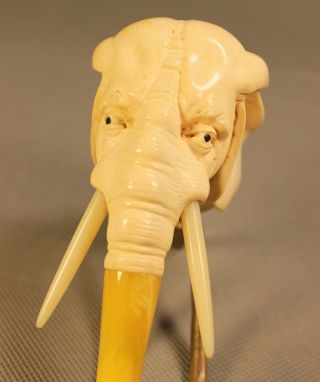 Large Vintage ELEPHANT Block MEERSCHAUM Estate Pipe Pipa Pfeife 烟斗 4