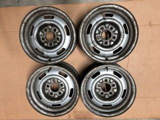 Very Rare Set Of 1969 Early Z28 Ad Coded Rally Wheels With Matching Date Oct 68