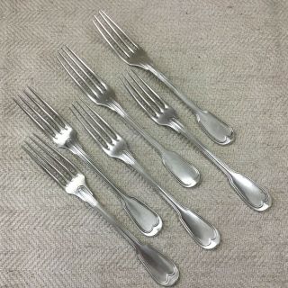 Christofle Silver Plated Cutlery Table Forks Set Of 6 Antique Flatware Chinon