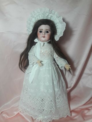 Adorable Antique French Doll,  Sfbj 60 Paris Bebe Jumeau 19” Orig.  French Body
