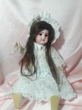 Adorable Antique French Doll,  SFBJ 60 PARIS Bebe Jumeau 19” orig.  French Body 2