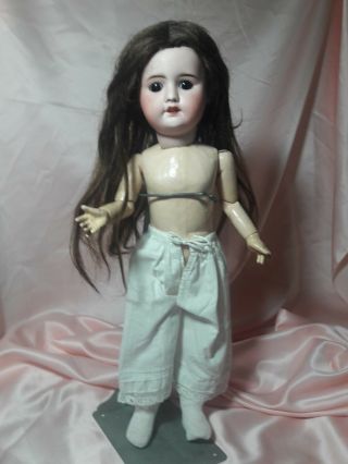 Adorable Antique French Doll,  SFBJ 60 PARIS Bebe Jumeau 19” orig.  French Body 5