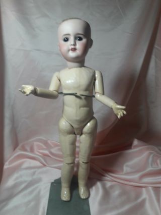 Adorable Antique French Doll,  SFBJ 60 PARIS Bebe Jumeau 19” orig.  French Body 6