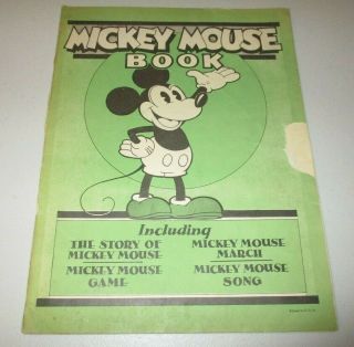 Mickey Mouse Book (1930 Disney) Rare Christmas Greeting,  1 Known In Overstreet