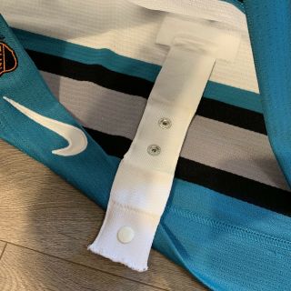 Vtg San Jose Sharks Nike Authentic NHL Jersey 52 XL 90s Air Knit Blank White 8