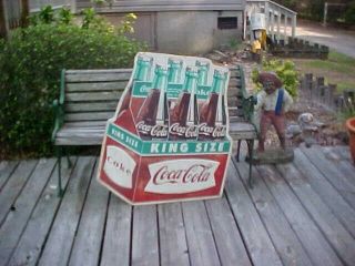 Rare Coca Cola King Size Tin Sign