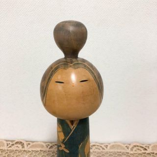 2x Vintage 30cm & 20cm Kuribayashi Issetsu Wooden Sosaku Kokeshi Doll 4